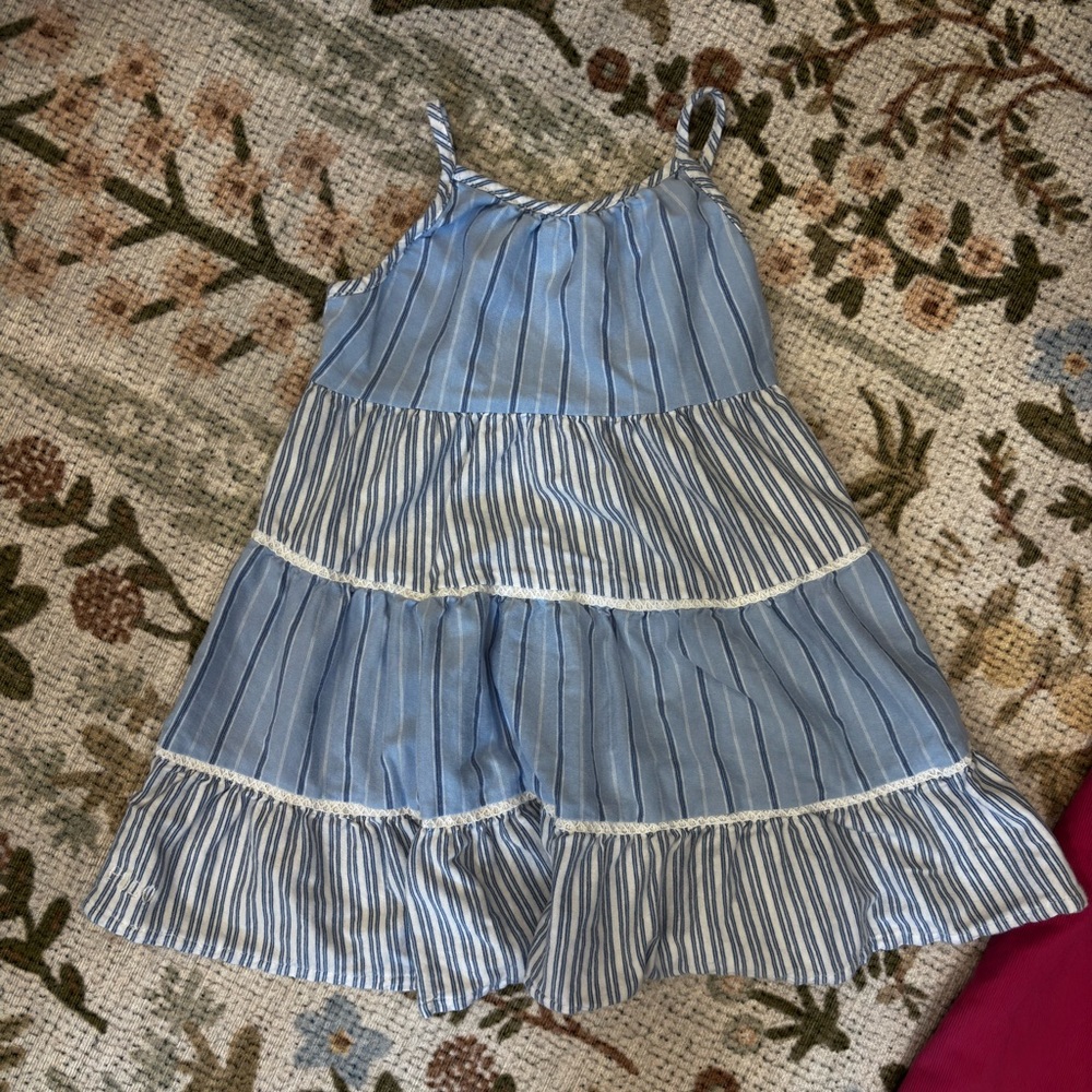Polo Ralph Lauren Blue & White Tiered Dress 3T